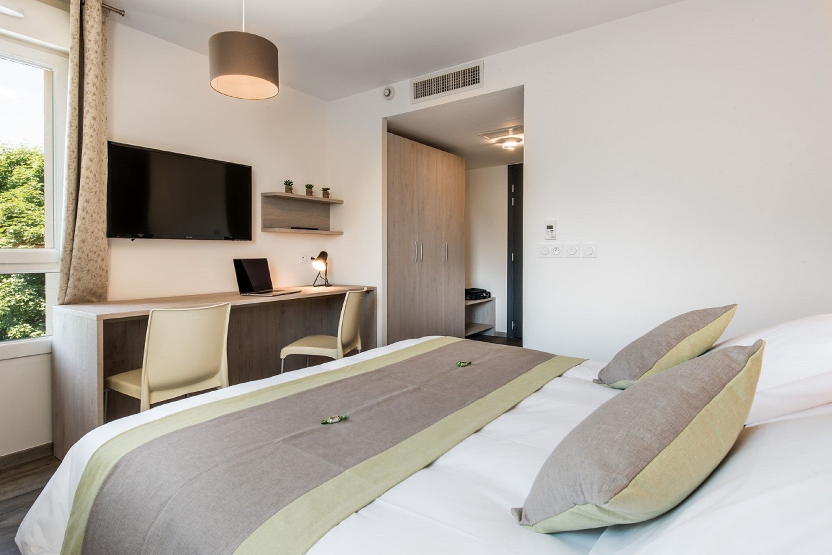 double or twin room | premium bedding, in-room safe, desk, iron/ironing board