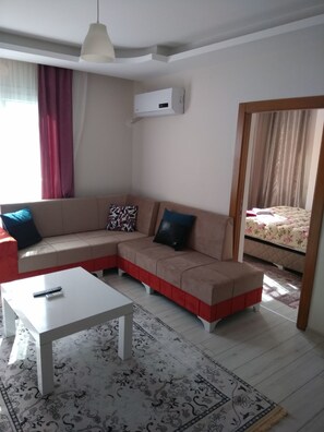Apartment, 1 Bedroom | Living area | LCD TV - Lara Suit (Mersin)