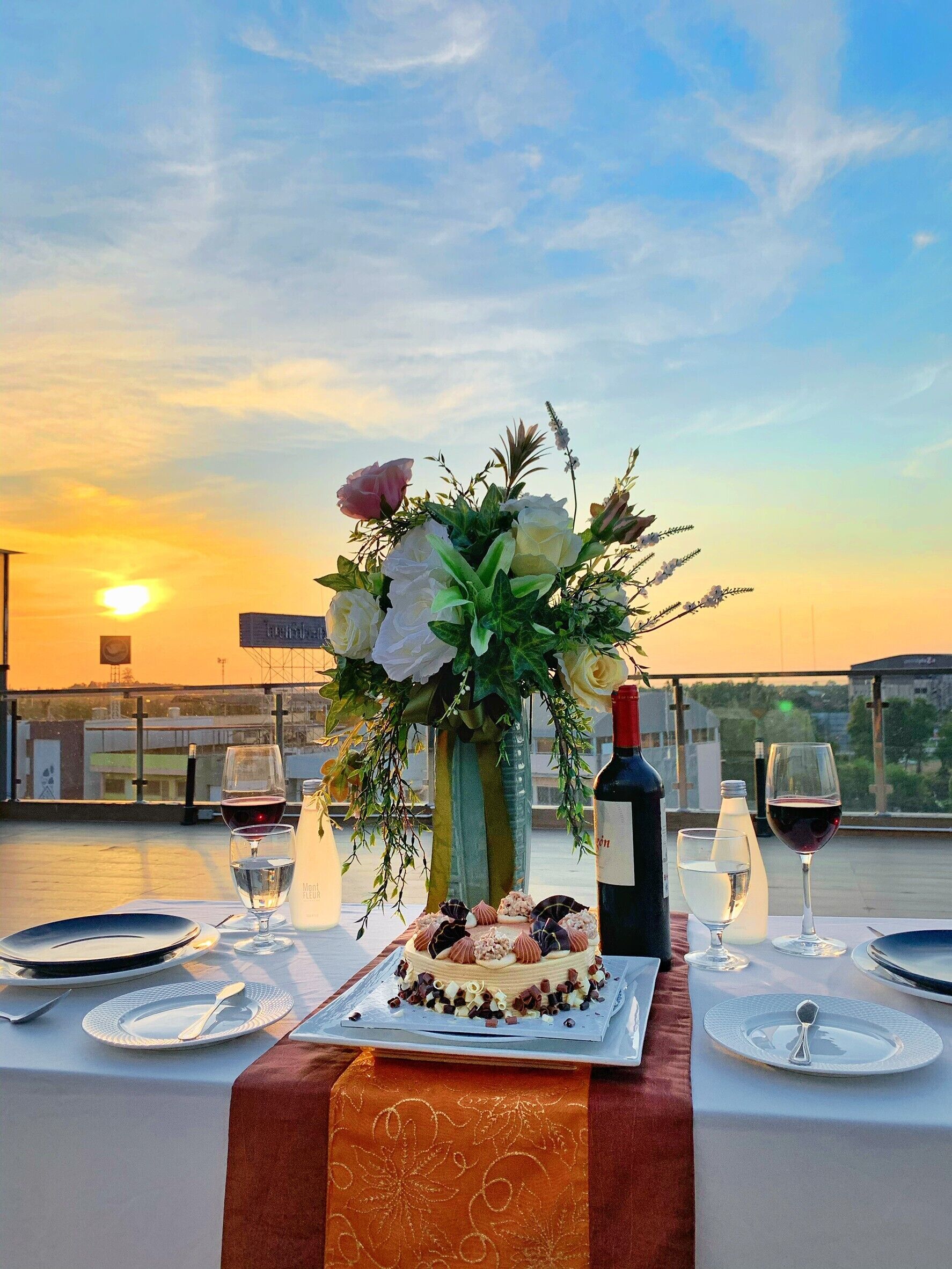 outdoor wedding area