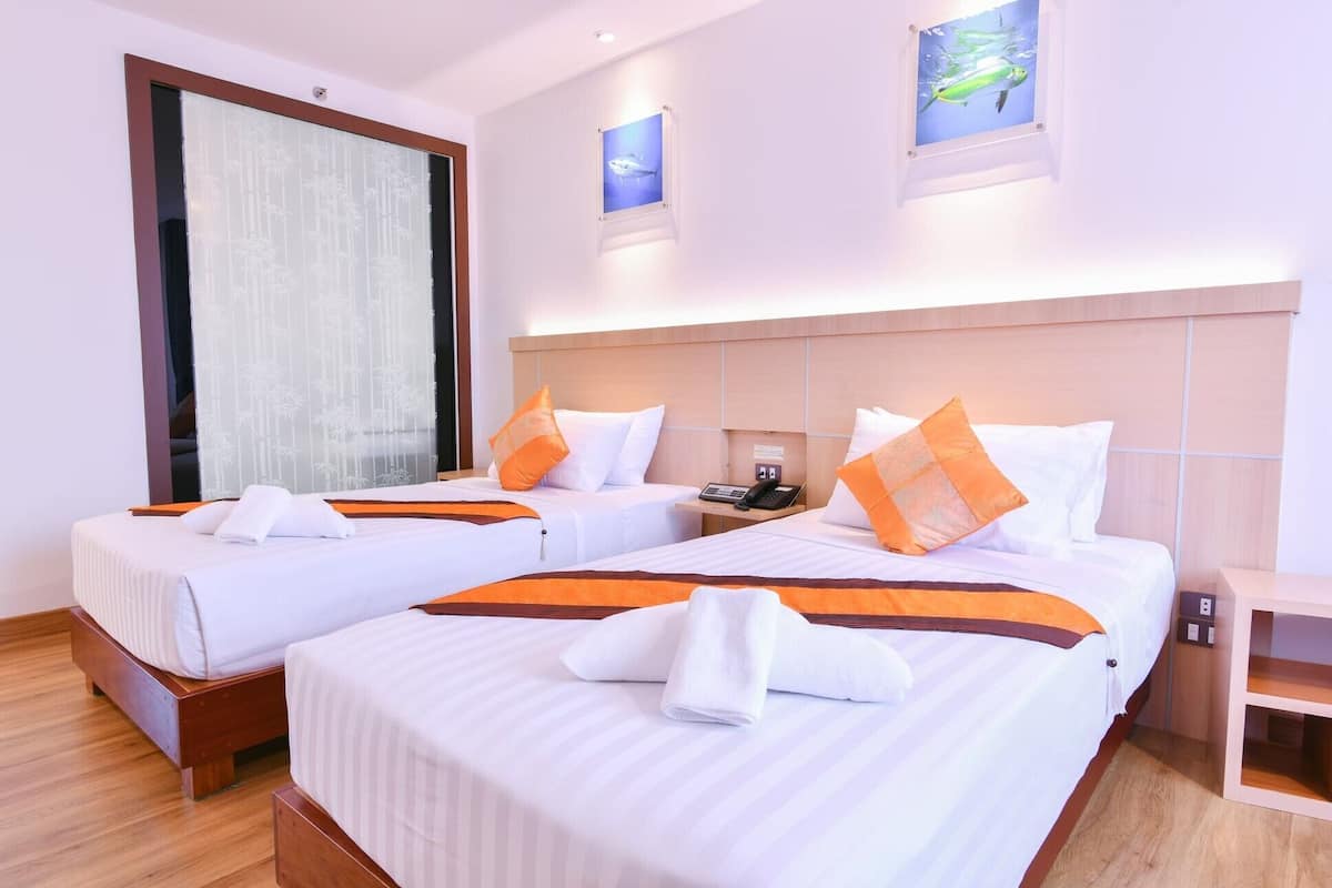 minibar, desk, blackout curtains, soundproofing