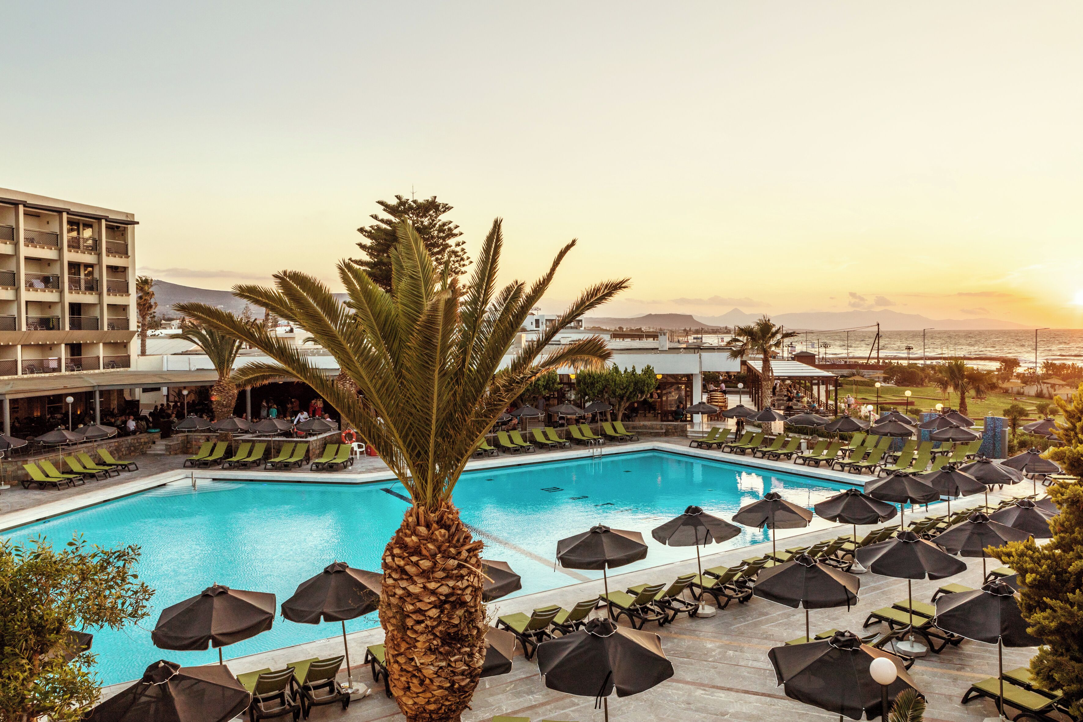 2 outdoor pools, pool umbrellas, pool loungers