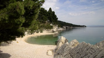 Beach nearby, sun-loungers, beach towels