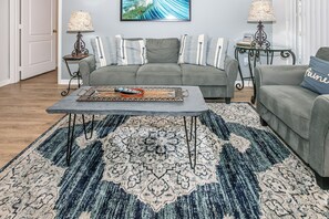 Smart TV, video games, DVD player, foosball