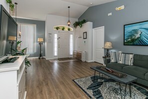 Smart TV, video games, DVD player, table football