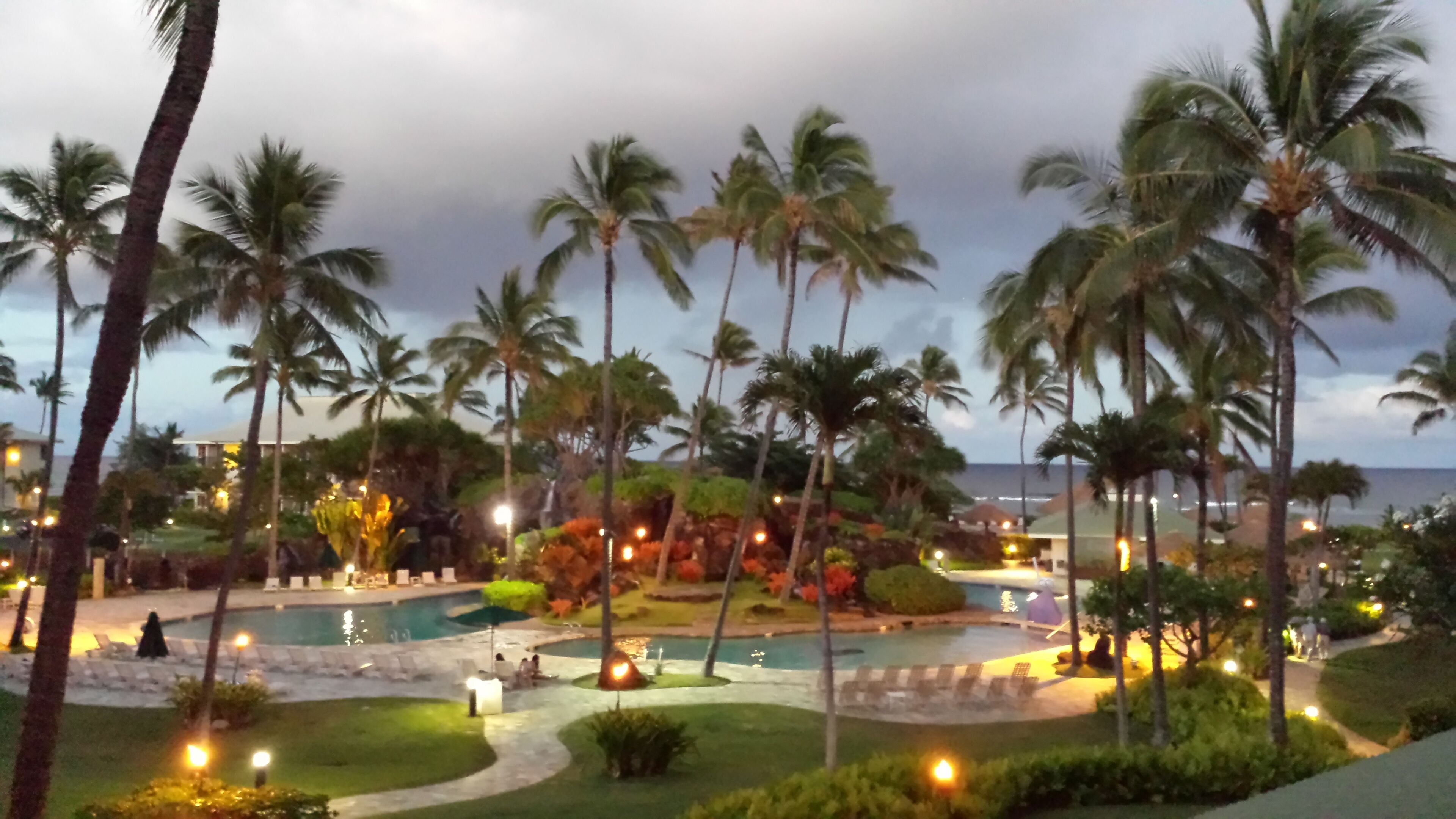 that magical time as the sun begins to set and the tiki torches are lit.