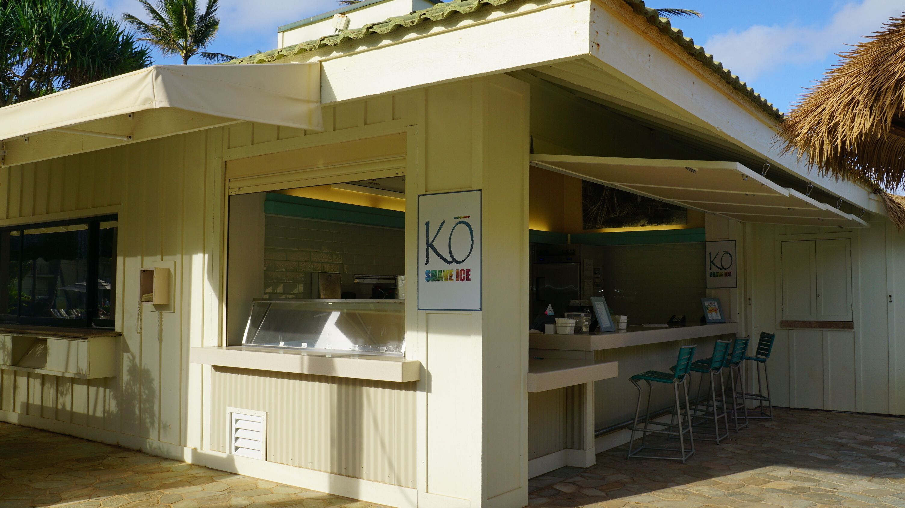 ko shave ice. known for being doused in local flavors and custom toppings