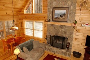 TV, fireplace, DVD player