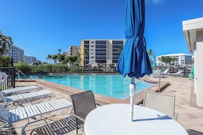 Pool - Great Fishing! Palm Trees And Sunshine! Lovely 1B/2B Estero Yacht & Racquet Club Condo On The Bay! Walk to Beach! Heated Pool! (Fort Myers Beach)