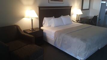 Blackout curtains, iron/ironing board, free WiFi, bed sheets