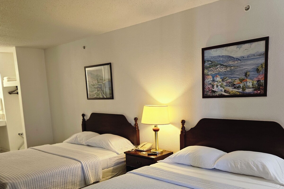 Blackout drapes, iron/ironing board, WiFi (free), bed sheets