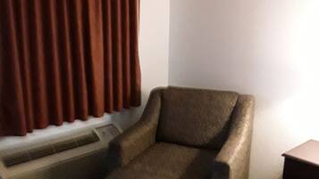 Blackout curtains, iron/ironing board, free WiFi, bed sheets