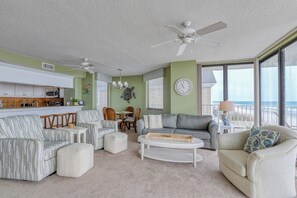 TV, DVD player - One Ocean Place 201 - Spacious three-bedroom, three-bath oceanfront condo (Garden City Beach)