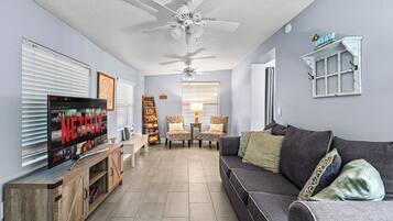 Smart-TV, Kamin, Videospiele, BĂŒcher