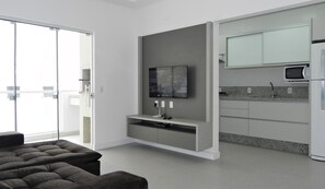 Living area - Apto Cerca del Mar 2 Suítes (Bombinhas)