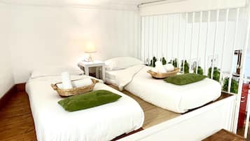 2 bedrooms, soundproofing, iron/ironing board, travel cot
