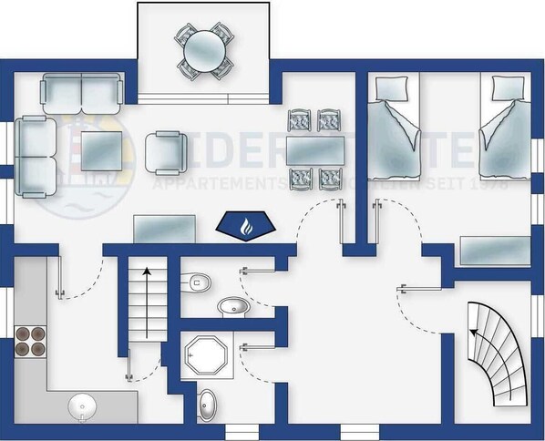 Floor plan - Apartment OG (ID 313), Germany (Sankt Peter-Ording)