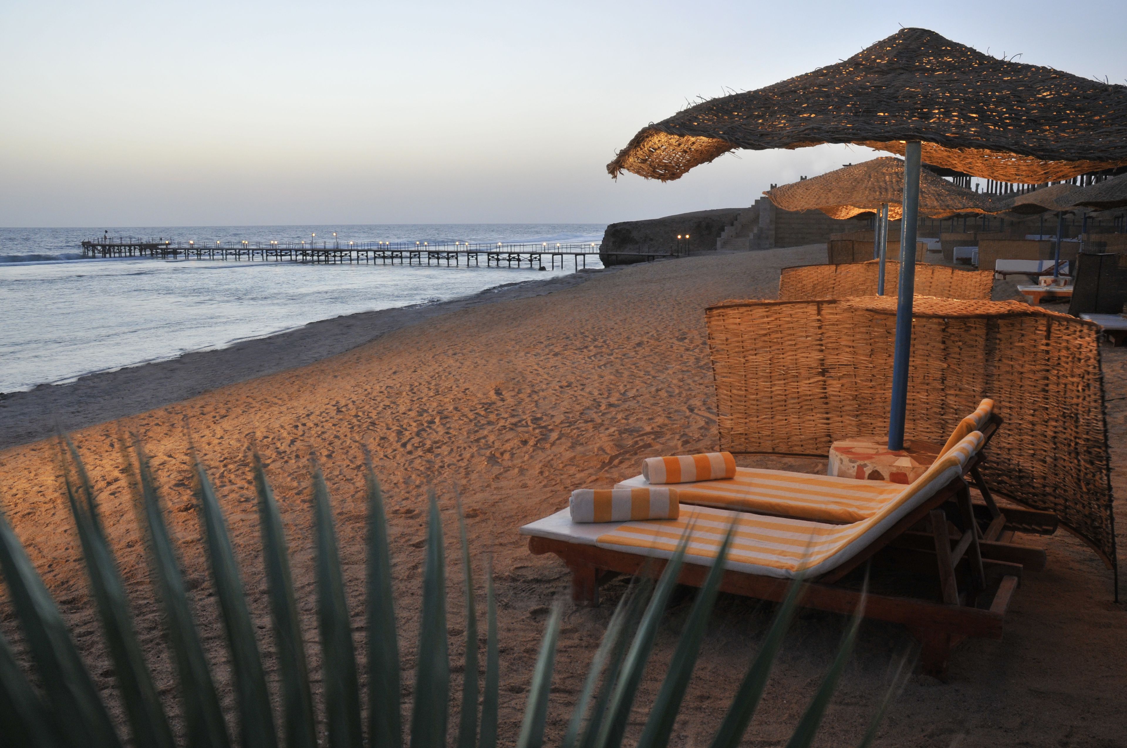 Private beach, beach bar