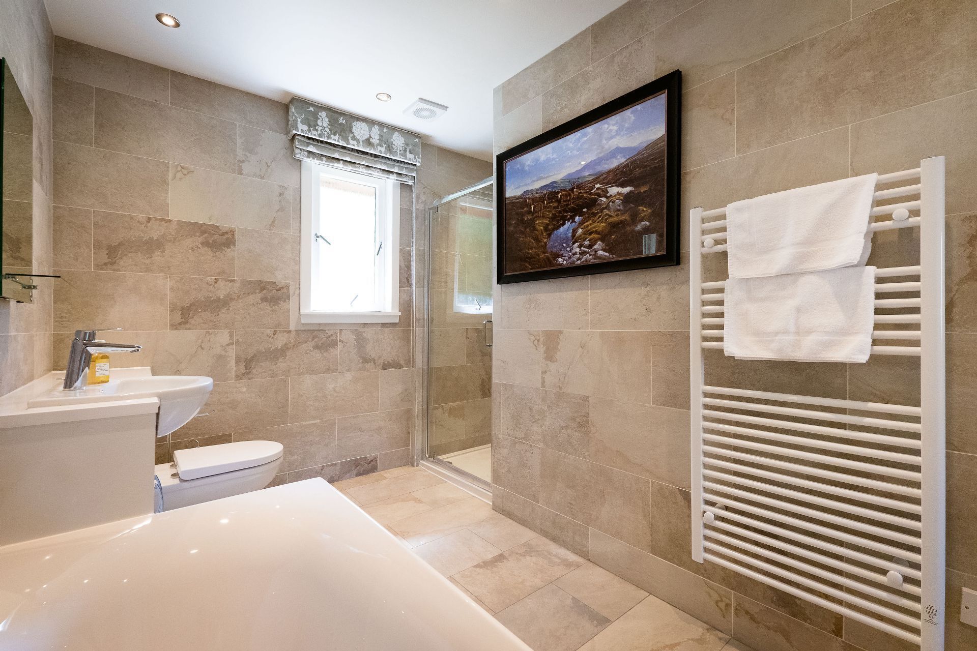 Combined shower/bathtub