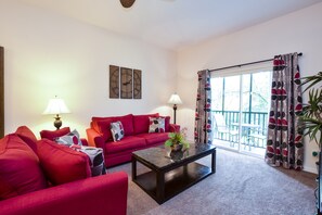 TV, DVD player, books