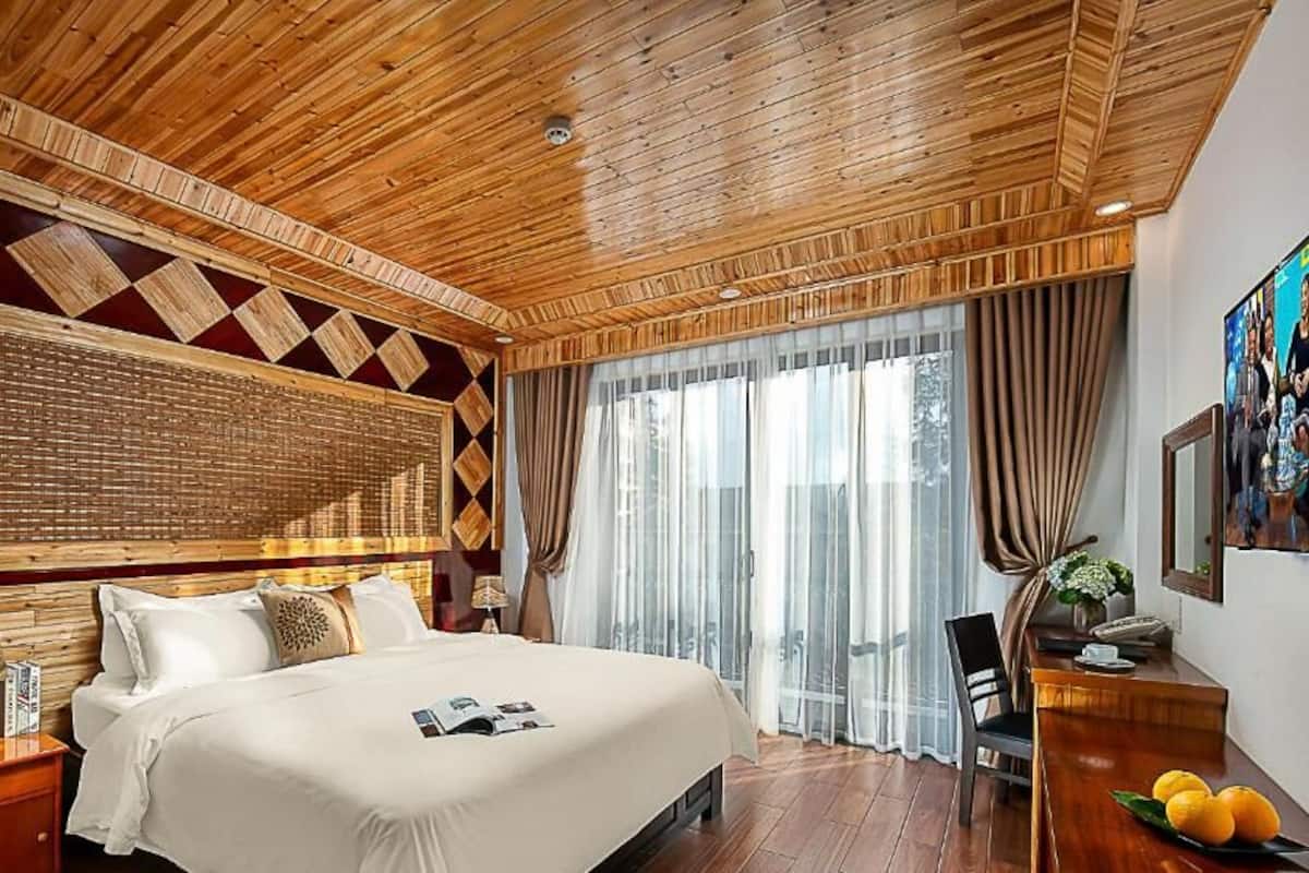 Phòng đôi Deluxe | Bộ trải giường bằng vải cotton Ai Cập, bộ đồ giường cao cấp