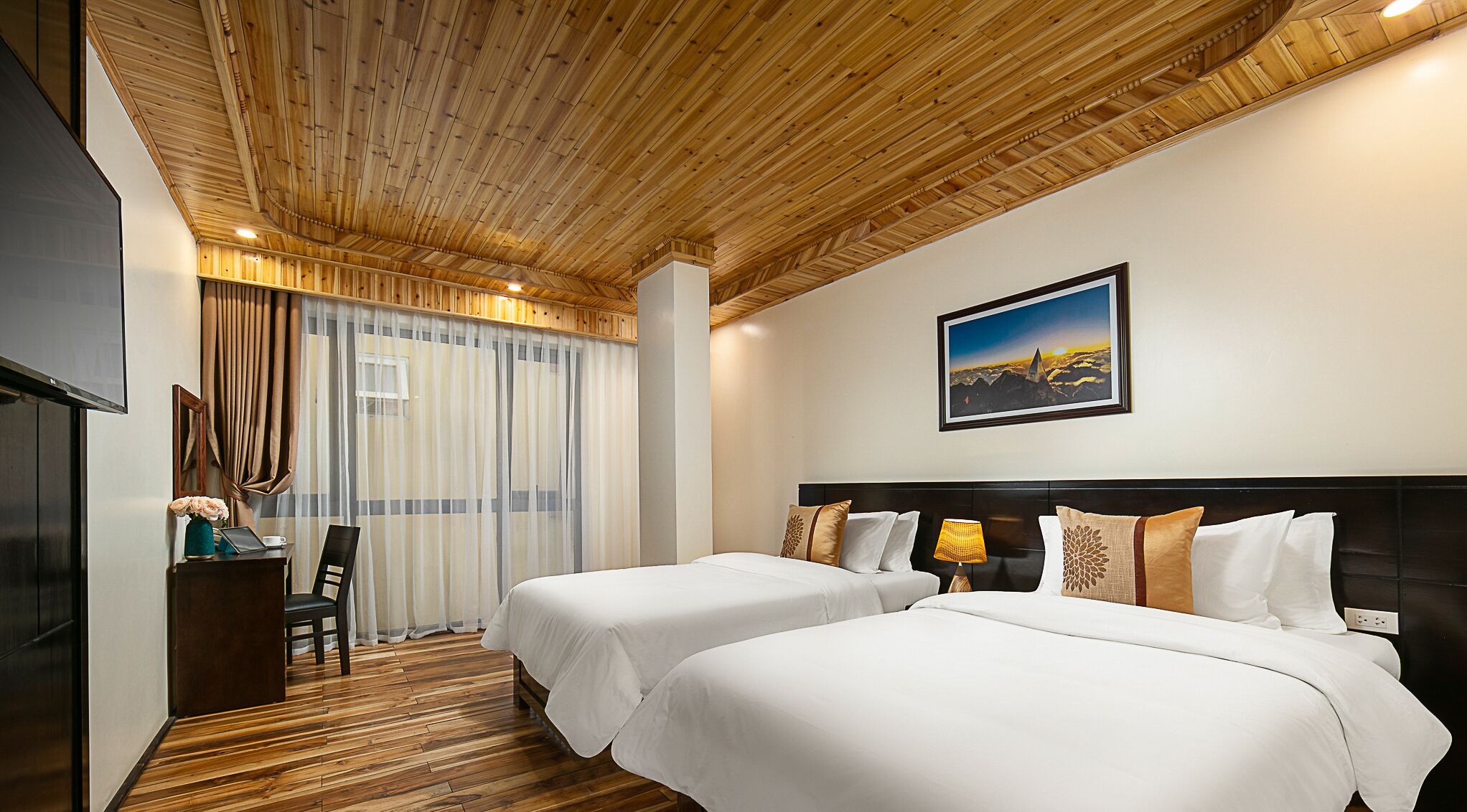 Habitación superior con 2 camas individuales, 1 habitación | Sábanas de algodón egipcio y ropa de cama de alta calidad 