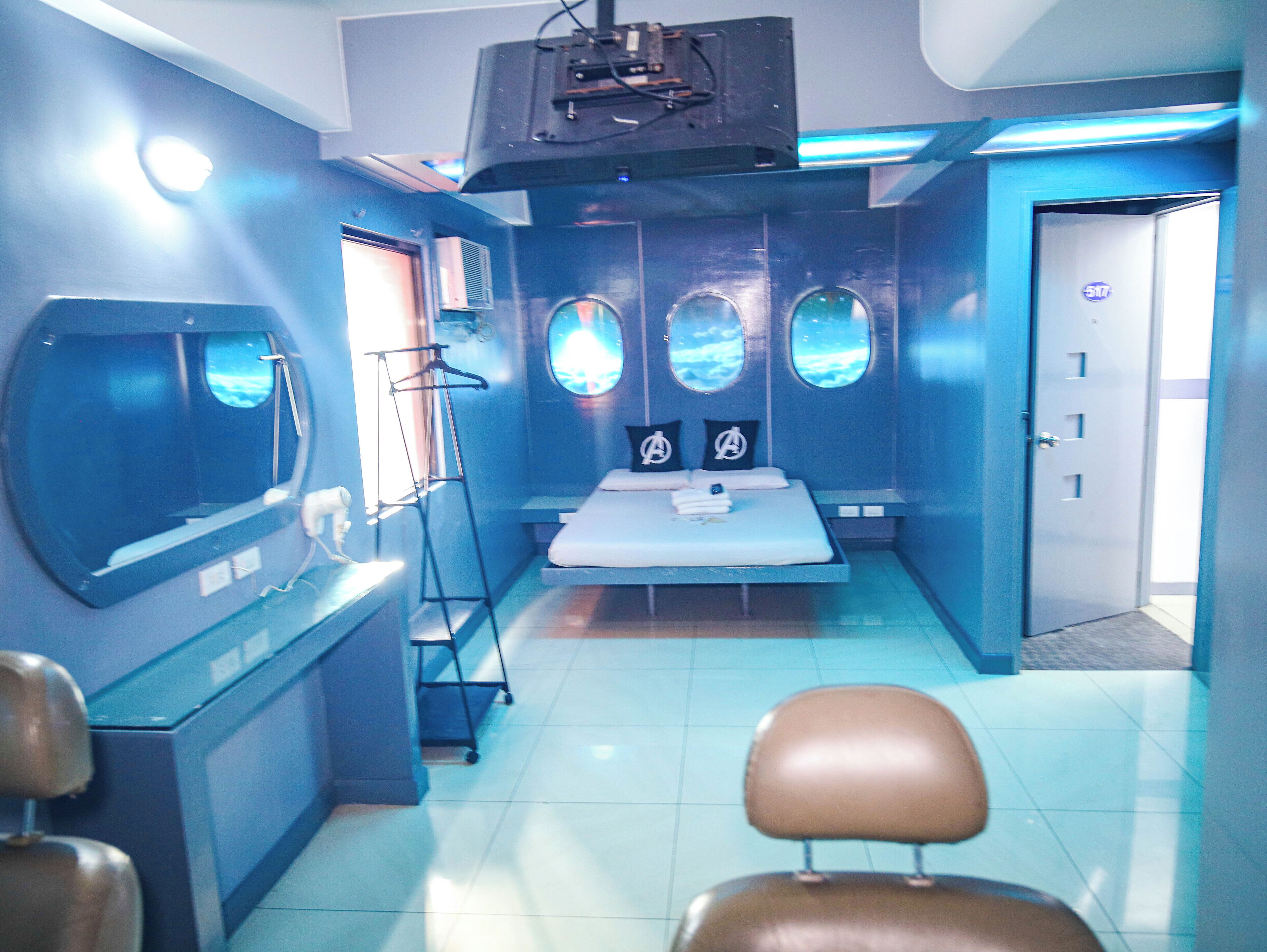 Desk, free WiFi, bed sheets