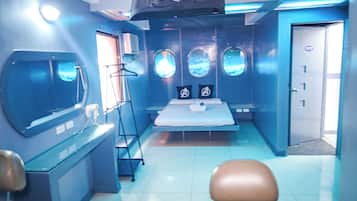 Desk, free WiFi, bed sheets