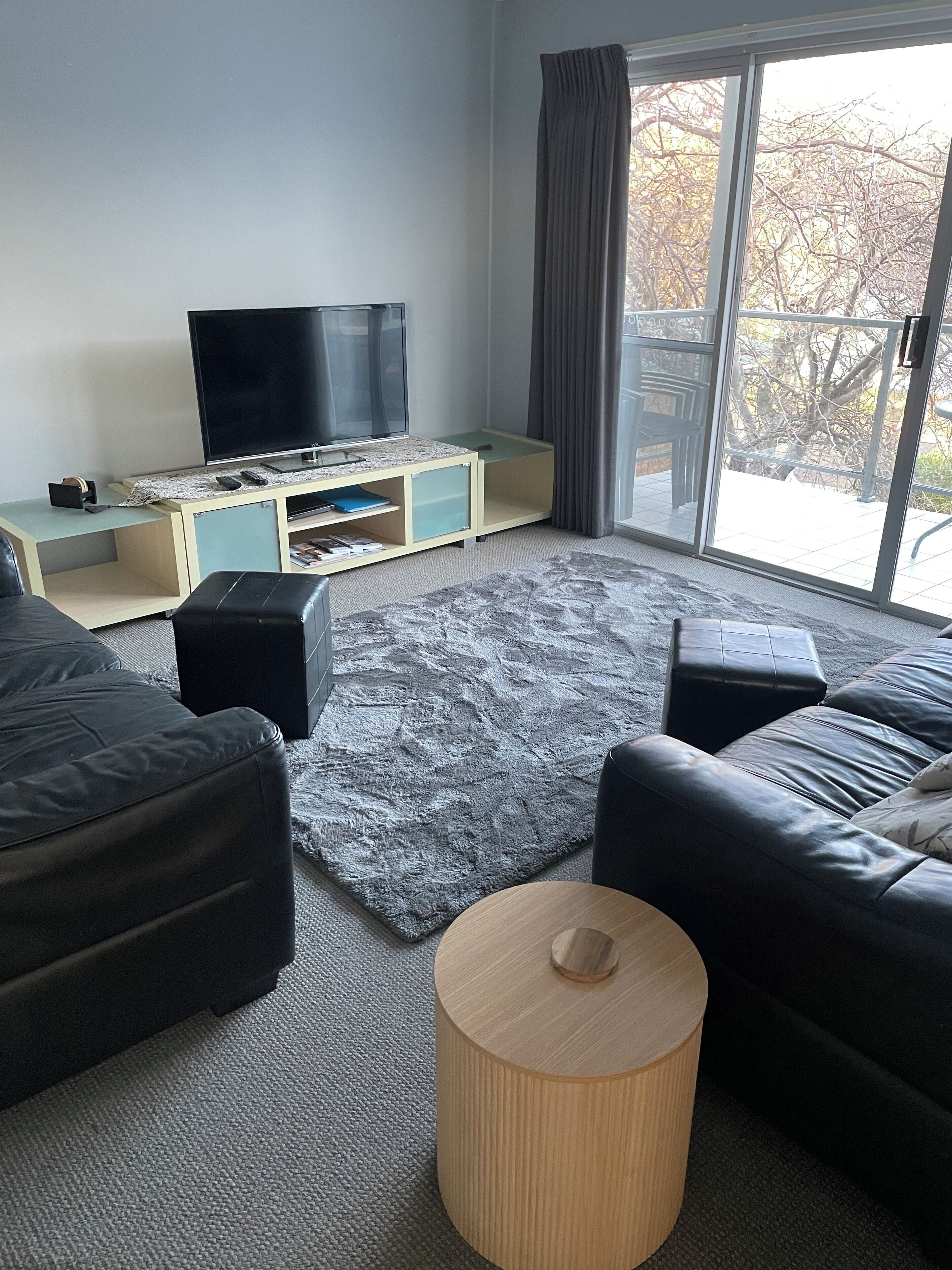 Televisión LCD, reproductor de DVD y libros 