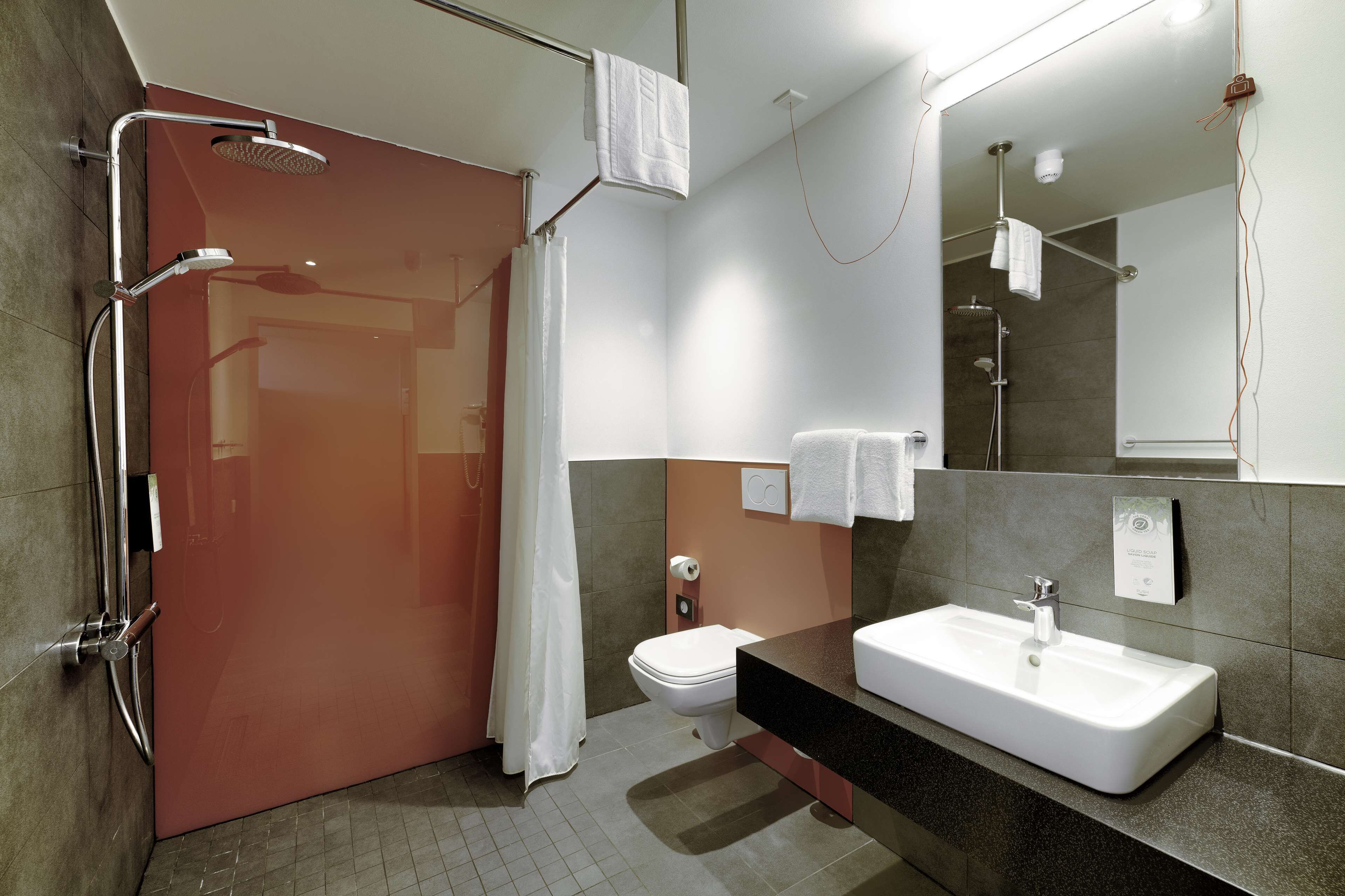 standard room, 1 king bed | accessible bathroom