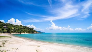 On the beach, beach bar, motor boating