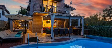 A heated pool