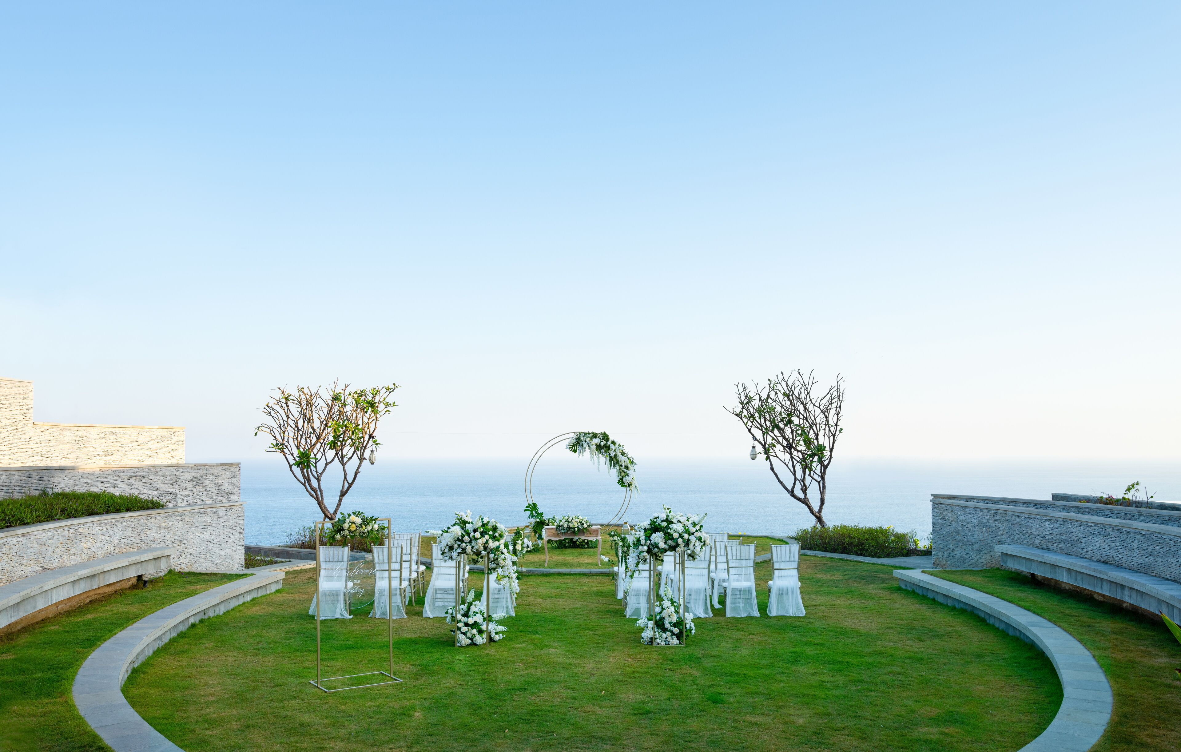 outdoor wedding area