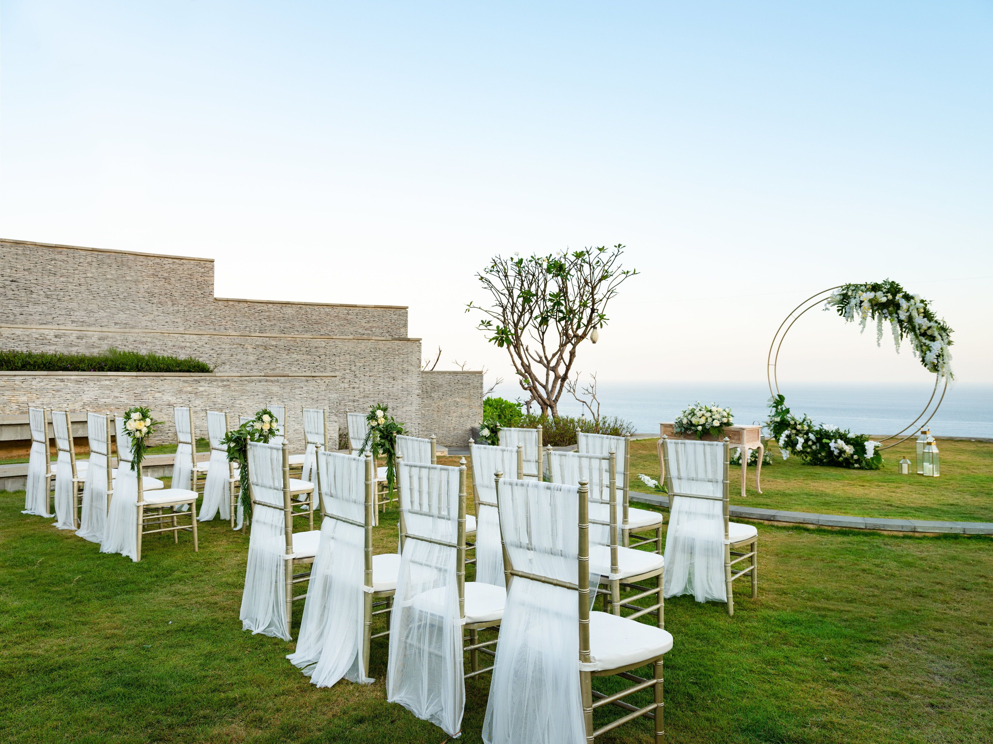 outdoor wedding area