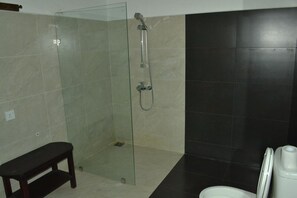 Family Room, Balcony | Bathroom | Shower, free toiletries, bathrobes, towels