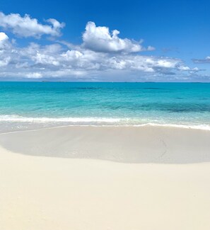 On the beach, sun loungers, beach towels - Paradise! Private Beachfront Home w/ Pool & Beach WiFi!  

 (George Town)