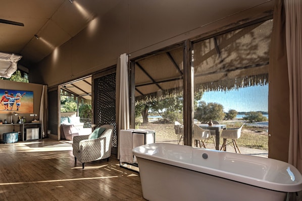 Suite, 2 Bedrooms, River View, Garden Area | Bathroom - Chundu Island (Victoria Falls)