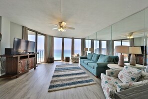 TV, DVD player, music library