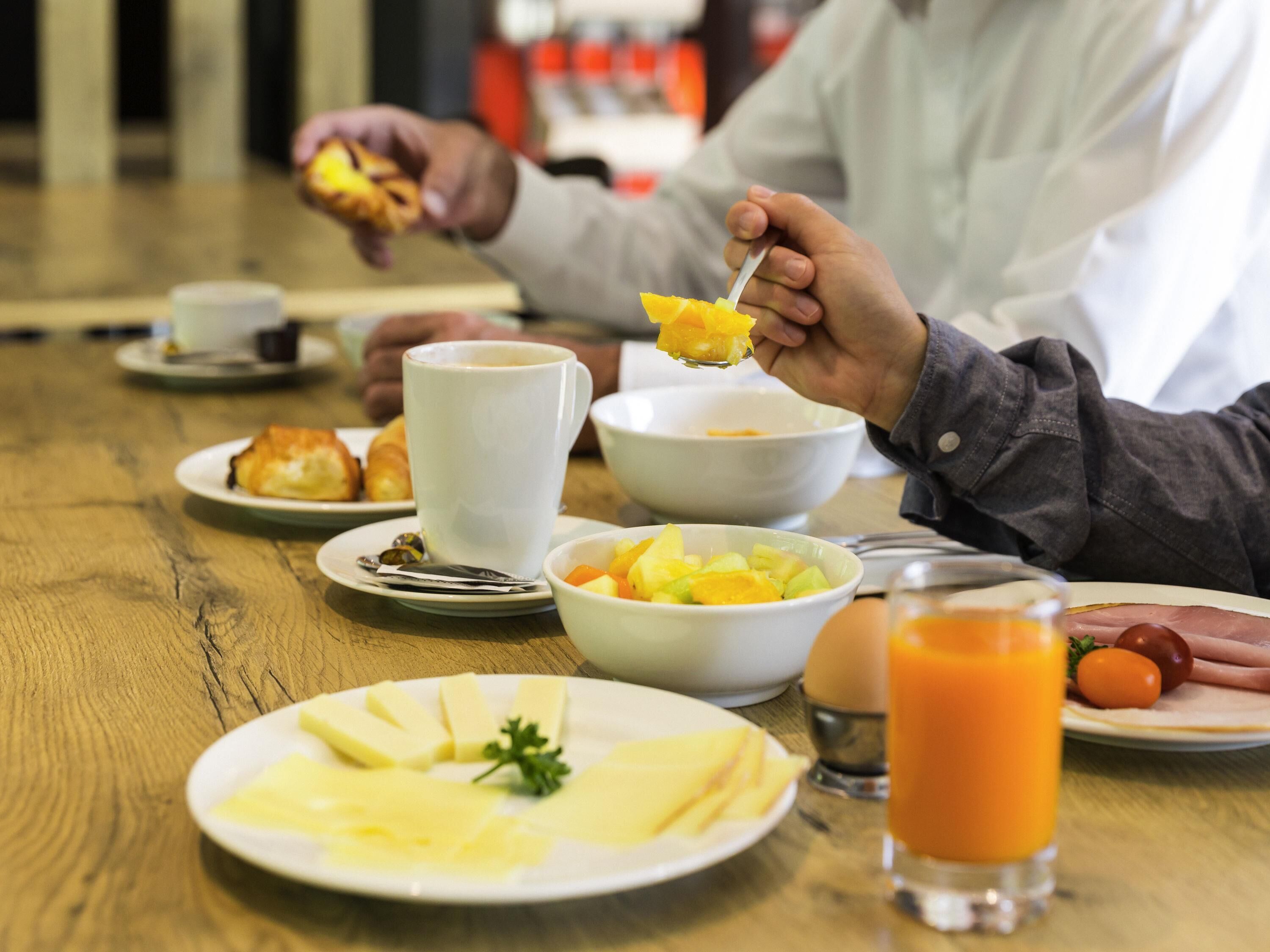 daily buffet breakfast (chf 20 per person)