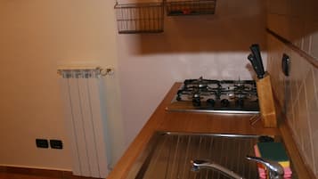 Apartment | Private kitchen | Full-size fridge, microwave, oven, stovetop