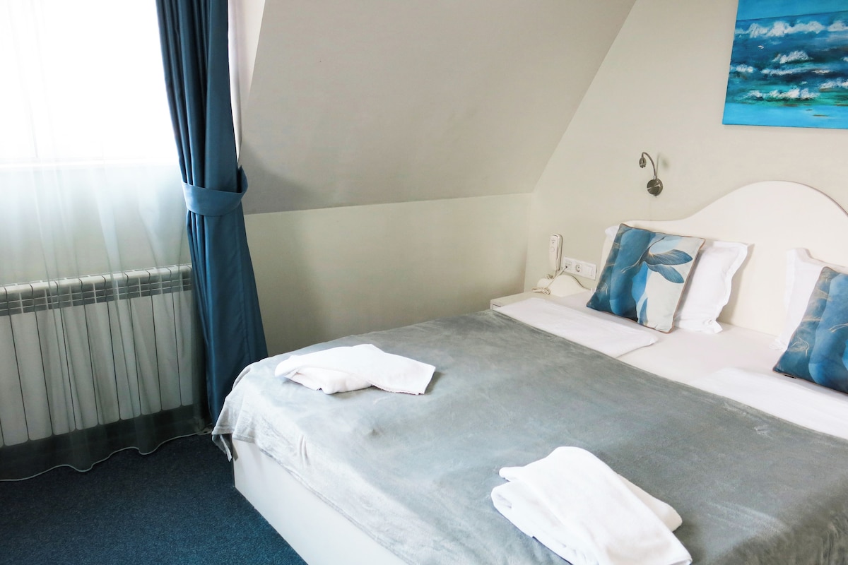 Standard Double Room | Minibar, caja fuerte, escritorio y espacio para trabajar con un portátil