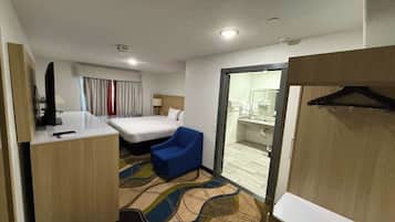 Room, 1 King Bed, Accessible, Non Smoking (Mobility, Roll-in Shower) | Desk, laptop workspace, iron/ironing board, free WiFi