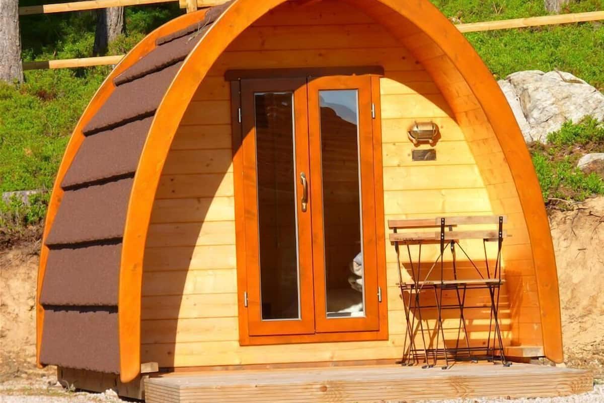 Cabana luxo, banheiro compartilhado, vista para o lago (Les Cabanes: 2 personnes ) | Jardim