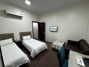 Economy-Zweibettzimmer, 2 Einzelbetten | Bettwäsche aus ägyptischer Baumwolle, hochwertige Bettwaren