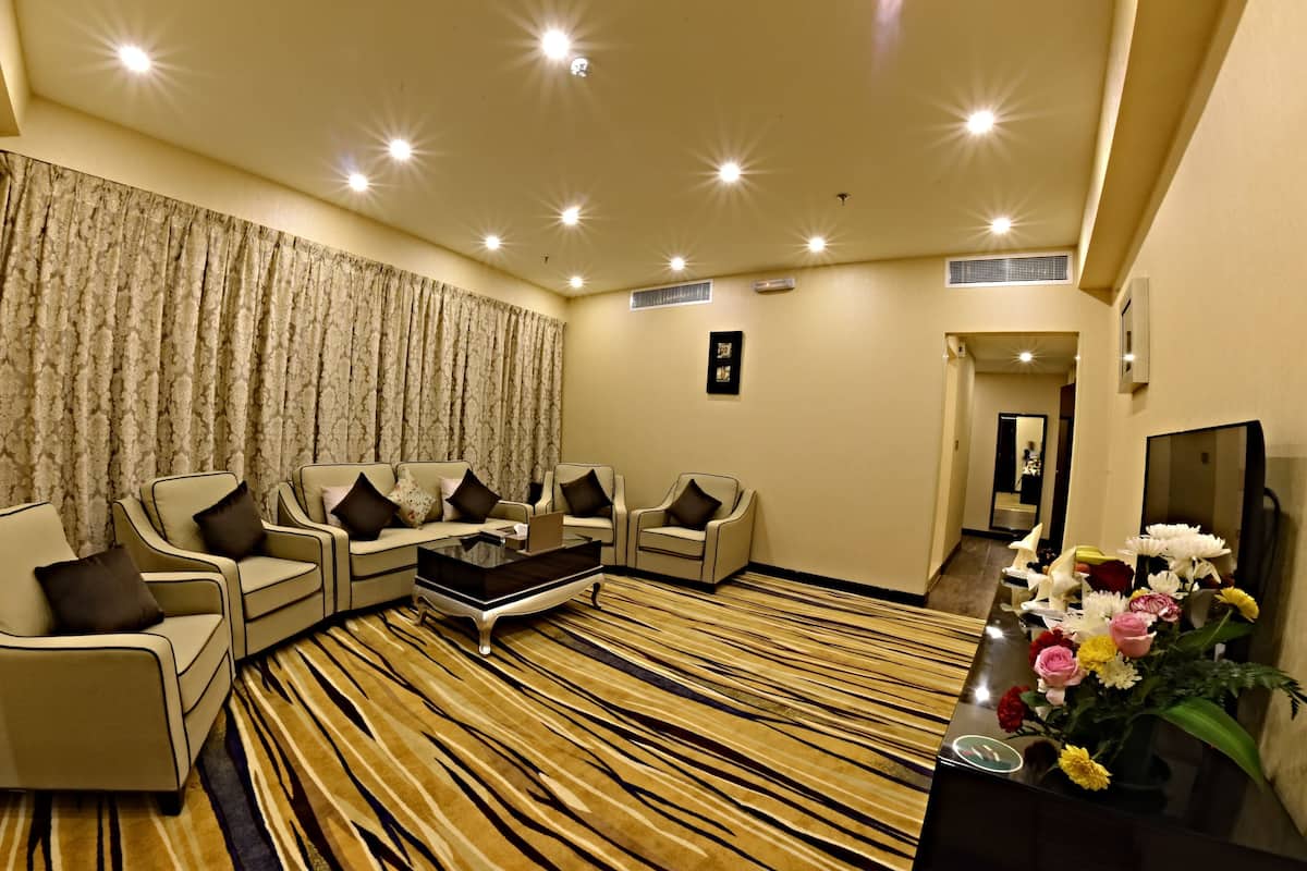 50-inch flat-screen TV with cable channels, TV