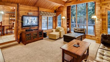 Chalet | Living room | TV, fireplace, video game console, DVD player