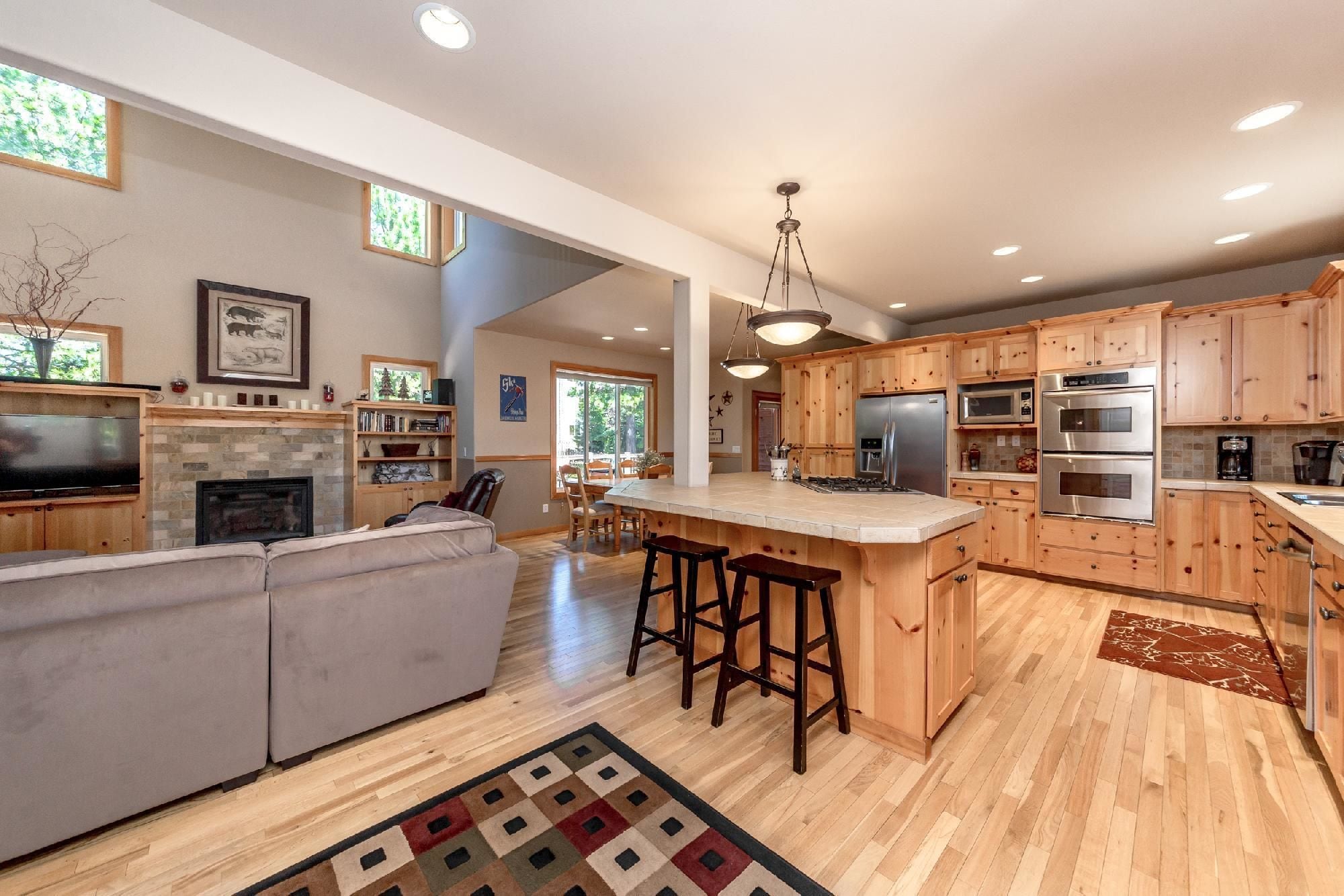 Chalet | Living area | Flat-screen TV, fireplace, DVD player