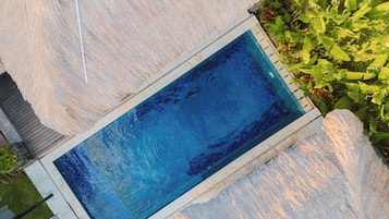 Indoor pool, outdoor pool, sun loungers
