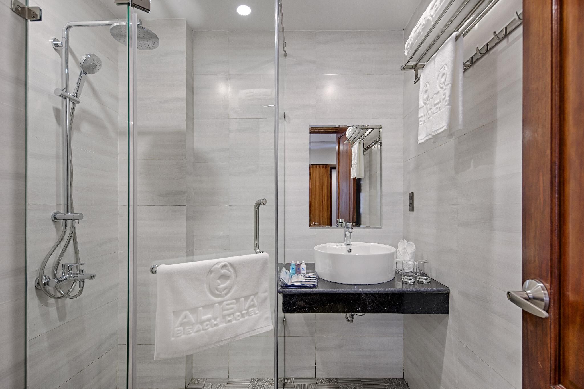 free toiletries, hair dryer, bathrobes, slippers