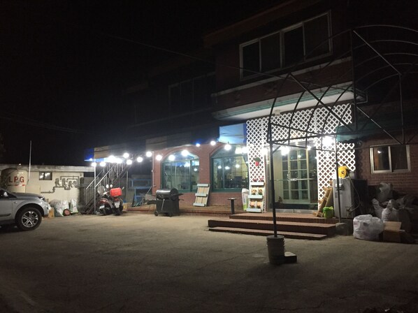 Front of property – evening/night