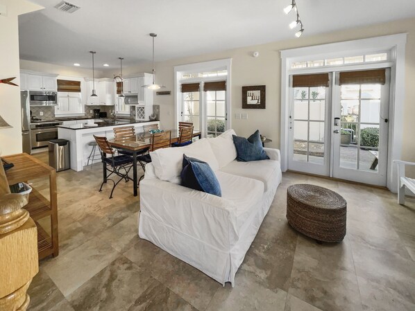 House, 2 Bedrooms | Living room - Mare E Sole 2 Bedroom Home by RedAwning (Panama City Beach)